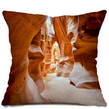 Antelope Canyon View With Light Rays Pillows 52793419
