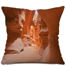 Antelope Canyon View With Light Rays Pillows 66395934