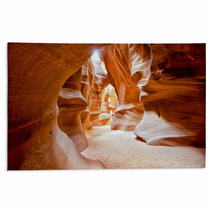 Antelope Canyon View With Light Rays Rugs 52793419
