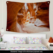 Antelope Canyon View With Light Rays Wall Art 52793419