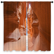 Antelope Canyon View With Light Rays Window Curtains 66395934