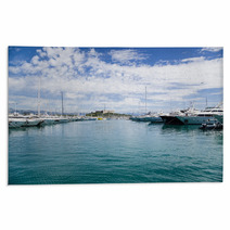Antibes, France. Yachts In Port Vauban - 2 Rugs 67779190