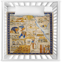 Antique Egypt Map Drawn On Papyrus Nursery Decor 36778284