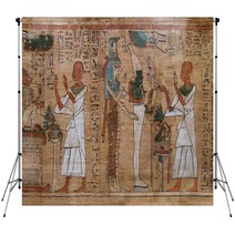 Antique Hieroglyphs On Egyptian Papyrus Backdrops 139645913