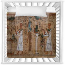 Antique Hieroglyphs On Egyptian Papyrus Nursery Decor 139645913