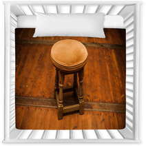 Antique Stool On Wooden Floor Nursery Decor 60290608