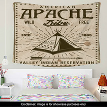 Apache Indian Tribe Reservation Vintage Poster Wall Art 205776657