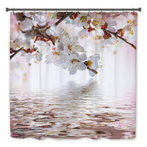 Apricot Flowers In Spring, Floral Background Bath Decor 68010550