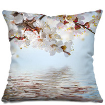 Apricot Flowers In Spring, Floral Background Pillows 66265607