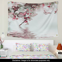 Apricot Flowers In Spring, Floral Background Wall Art 66875278