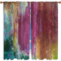 Aqua Color Abstract Stone Window Curtains 55828609