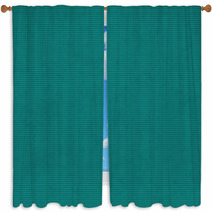 Aqua Thin Horizontal Striped Textured Fabric Background Window Curtains 66335007