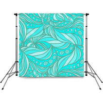 Aqua Turquoise Abstract Print Backdrops 53356516