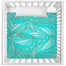 Aqua Turquoise Abstract Print Nursery Decor 53356516