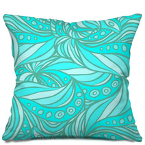 Aqua Turquoise Abstract Print Pillows 53356516