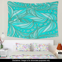 Aqua Turquoise Abstract Print Wall Art 53356516