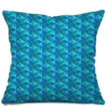 Aquamarine Crystal. Seamless Texture. Pillows 52446229