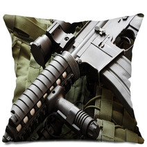 AR-15 Carbine And Tactical Vest Pillows 61486195