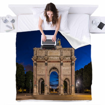 Arc De Triomphe Du Carrousel At Tuileries Gardens Paris Blankets 67117815