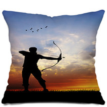 Archery At Sunset Pillows 60530163