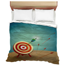 Archery Target With Arrows Illustration Bedding 42368045