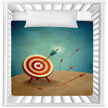 Archery Target With Arrows Illustration Nursery Decor 42368045