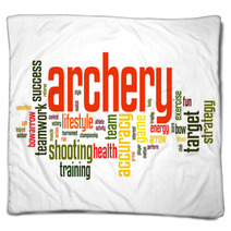 Archery Word Cloud Blankets 64903637