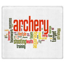 Archery Word Cloud Rugs 64903637