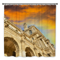Architectural Detail Of Buildings Along Louvre Bath Decor 62045945