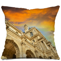 Architectural Detail Of Buildings Along Louvre Pillows 62045945