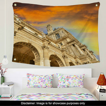 Architectural Detail Of Buildings Along Louvre Wall Art 62045945