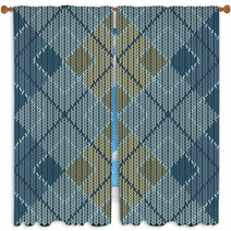 Argyle Vector Abstract Pattern Background Window Curtains 64440130