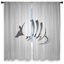 Armadillo Logo Window Curtains 52308363