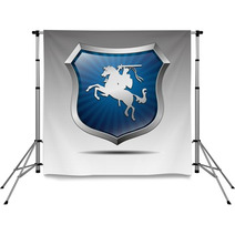 Arms With The Knight On Horse Vector Backdrops 93498691