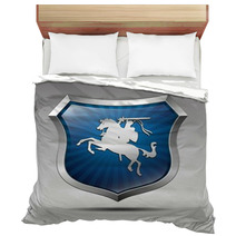 Arms With The Knight On Horse Vector Bedding 93498691