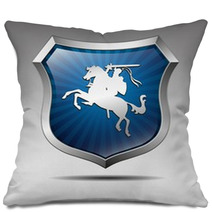 Arms With The Knight On Horse Vector Pillows 93498691