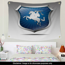 Arms With The Knight On Horse Vector Wall Art 93498691