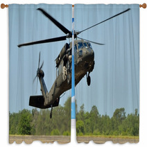 Army Black Hawk Helicopter Window Curtains 83039340