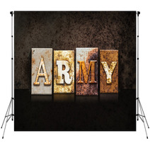 Army Letterpress Concept On Dark Background Backdrops 88416104