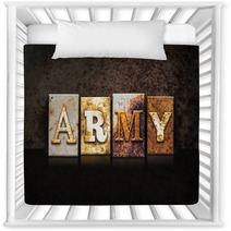 Army Letterpress Concept On Dark Background Nursery Decor 88416104