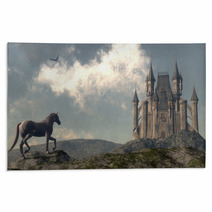 Arriving At The Castle - 3D Render Rugs 91129240