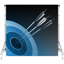 Arrows Hitting The Center Of Target  Success Business Concept Backdrops 56533383