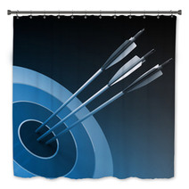 Arrows Hitting The Center Of Target  Success Business Concept Bath Decor 56533383