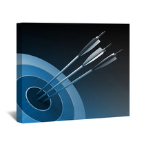 Arrows Hitting The Center Of Target  Success Business Concept Wall Art 56533383