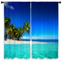 Art  Beautiful Seaside View  Background Window Curtains 64687249