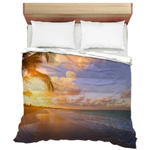 Art Beautiful Sunrise Over The Tropical Beach Bedding 62576466