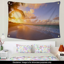 Art Beautiful Sunrise Over The Tropical Beach Wall Art 62576466