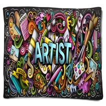Artist Supply Color Illustration Visual Arts Doodles Painting And Drawing Art Background Blankets 226542234
