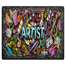 Artist Supply Color Illustration Visual Arts Doodles Painting And Drawing Art Background Rugs 226542234