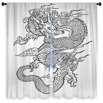 Asian Dragon Tattoo Window Curtains 27187033